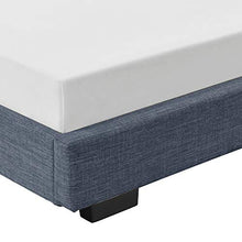 Corium Struttura Letto Imbottito 140 x 200 cm Letto con Rivestimento in Tessuto 1 Piazza e Mezza - Grigio Scuro