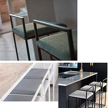 GzxLaY Sedia da Pranzo, sgabelli da Bar in Metallo con Schienale Pieno, poggiapiedi Sgabello con Cuscino in Flanella con poggiapiedi e Schienale, Bar, Sala da Pranzo, Cucina, bancone Bar,A,75CM