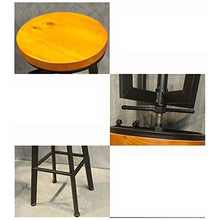 C-J-X STOOL/CHAIR Sgabelli da Bar in Stile Industriale, Sgabelli da Bar in Ferro Art Spin con Schienale Sgabello da Bar per Colazione Ascensore Domestico Dimensioni: 30 * 63-83 Cm(Color:#1)
