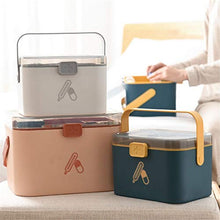 DOILE - Armadietto portatile per medicine, per la casa o l'esterno, in materiale PP spesso, tre colori tra cui scegliere (M-grigio)