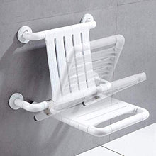 Sgabello per doccia da bagno con schienale, sgabello da bagno pieghevole antiscivolo Sedia da doccia a parete in acciaio inossidabile per donne incinte anziane, peso del cuscinetto resistente 200 kg