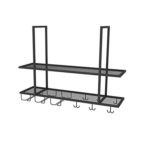Porta Bottiglie da Vino Barre di Ferro A Soffitto Soffitto Sospeso Portabottiglie Sottosopra Supporto per Bicchiere da Vino Appendere Calici Portaoggetti Decorazione Scaffale Applicazione （Altezza 8