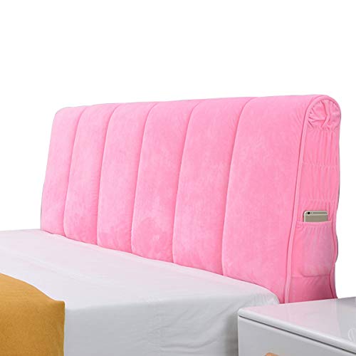 HDGZ Copertura per Testiera per Letto Elastica Copritestata Letto Copertura Antipolvere Lavabile per Letto Fodera Elastica Protezione per Decorazione della Testiera (Color : Pink, Size : 60 * 150cm)