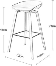 DAGCOT Sgabello da Bar, Sgabello in Legno massello, Pranzo Sgabello da Pranzo, Mobili da Bar (Color : White, Size : 75cm)