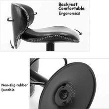 Yxsd Bar Stool cuoio 360 ° girevole Sgabelli sedia Pianale da cucina Colazione Altezza regolabile PU sedile posteriore Sgabelli sedie for esterni in similpelle / acciaio cromato poggiapiedi Café base