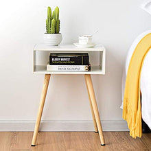 COSTWAY Comodino, Tavolino con 2 Cassetti in MDF Ecologico e Resistente, Bianco, 40 x 30 x 54 cm