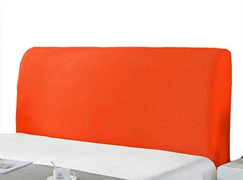 SYLC Copertura Testiera Letto, Copertura per Testiera per Letto Fodera Elastica Protezione, Protezione Elastica A Tinta Unita (180-200cm,Arancia)