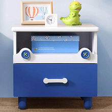 XXSHN Comodino Comodino per Camera da Letto, Comodino per cameretta 2 in 1 tavolino con cassetto e Comodino Aperto (Colore: Blu)