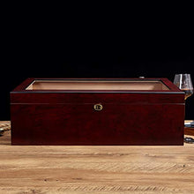 Humidor in Legno di Cedro Humidor per Sigari Humidor per Sigari Ampio Display Humidor per Sigari Design della Finestra Trasparente sulla Parte Superiore può Contenere 50 Sigari