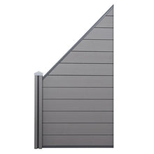 Mendler Pannello supplementare frangivento Obliquo DX Privacy Sarthe WPC 98cm Grigio