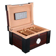 XZJJZ Cigar Box con Metal umidificatore Legno di Cedro Cigar con Digital Metallo igrometro Grande capacità Cigar Humidor