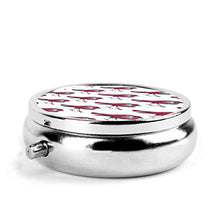 Scatola rotonda per medicina portatile, mini pillole in metallo, dispenser per pillole, borsa da tasca, regalo da viaggio, uccelli stereo