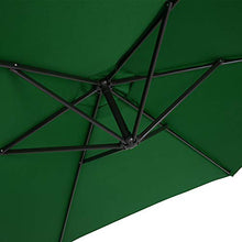 Kingsleeve Ombrellone a Braccio Ø330cm manovella Idrorepellente Alluminio Parasole Giardino Verde