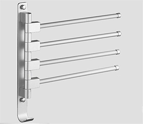 MBYW Portasciugamani Moderno e Minimalista Alto carico Portasciugamani Elegante da Bagno Mensola portaoggetti Portasciugamani da Bagno Rotante, Senza punzonatura - Quattro Colpi