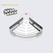 U-A Doccia Caddy Basket archiviazione Bagno d'angolo Mensola con Ganci a Parete Montato Rack per la Cucina 304 Acciaio Inossidabile con Finitura Lucida (Triangle)