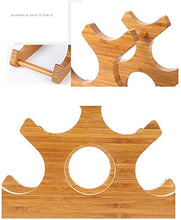 PanYFDD - Portabottiglie per Bottiglie di Vino, in bambù Naturale, per 6 Bottiglie, Bar, Cucina, ristoranti
