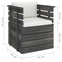 vidaXL Poltrona da Giardino con Cuscini in Legno di Pino
