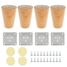WSZMD 4pcs Gambe Mobili in Legno Massello 8 Cm 15 Cm 20 Cm 20cm Cono Inclinato Divano Letto Tavola E Sedia Piedi di Ricambio Piedi in Pendenza, Comodino (Color : 15CM X 4PCS)