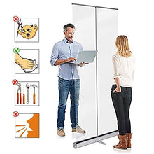 WAWB Schermo divisorio per Protezione da starnuto, Banner Roll up Trasparente 800X2000mm, Schermo per ristoranti, Parrucchieri, palestre, Tutto in Lega di Alluminio