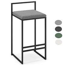 LWW Sgabelli, Casa elegante Décor Sgabelli Contemporanea Piazza Velvet Bar Stool pranzo della sedia della sede di Ristorante Coffee Shop, Grigio Design moderno,Grigio,66 cm