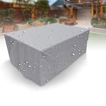 APOE Copertura Tavolo de Giardino Copritavolo Esterno Impermeabile Rettangolare Telo Tessuto Oxford Resistente Telo Protettivo per Tavolo e Sedie da Esterno, 230×165×80cm Argento