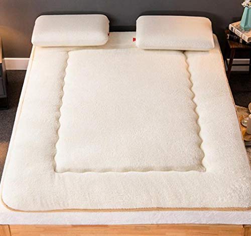 YOLL Materasso Tatami Giapponese Ispessimento Materasso Futon Pieghevole in Peluche, Materassi Letto futon Soggiorno Tappetino Yoga Tappetino Universale Quattro Stagioni Residenza Studen