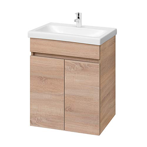 Planetmöbel Set di mobili da bagno, 64 cm, per bagno, WC (rovere Sonoma)