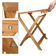ECD Germany Tavolo da Giardino in Legno di Pino - 46 x 46 x 46 cm - Pieghevole - Quadrato - per Terrazza Balcone Patio Tavolino da caffè Richiudibile Tavola da Pranzo Arredo Mobili da Esterno