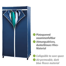 WENKO Armadio Air - TNT traspirante, Polipropilene, 75 x 150 x 50 cm, Blu