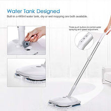SSAYY Spray Mop Mop Elettrico Ricaricabile Senza Fili Mop Portatile Elettrico per Pulizia del Pavimento Pulizia del Panno per La Pulizia Spruzzo d'Acqua Strumento Robot Tergicristallo con Luce LED