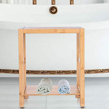 Sgabelli da doccia, sgabello da bagno in bambù a 2 ripiani Sedile Panca portaoggetti in legno Sgabello da bagno Scarpiera Scaffale da bagno Scaffale da bagno per corridoio Cucina Camera da letto Soggi