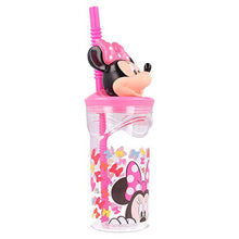 Bicchiere Con Cannuccia E Figura 3d - 360 ml | Minnie So Edgy Bows