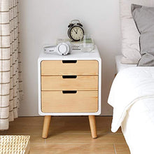 Comodino Nordico, Camera da Letto Moderna Semplice in Legno massello Mini Piccolo armadietto carico 300 kg-40x37x52 cm FANJIANI