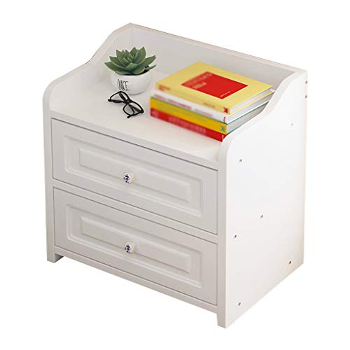 Comodino Locker Domestica Addensare Assemblea Soggiorno Camera Bagno Doppio pompaggio Corridoio Studio Multifunzione 38X30X45cm FANJIANI (Color : White)