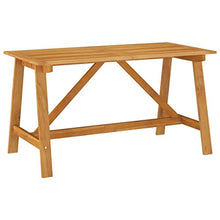 FAMIROSA Tavolo da Giardino 140x70x73,5 cm in Massello di Acacia