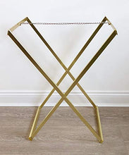 ASPECT Vassoio Pieghevole per maggiordomo Hopkins (Ottone Nero/Opaco), Legno, 54 x 38 x 72 cm