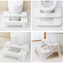 Sgabello da Bagno, Sgabello Squaty Rimovibile Poggiapiedi Assistant Regolabile in Altezza Passi di Assistenza WC