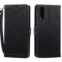 SNOW COLOR Cover Huawei P30 Portafoglio, Flip Custodia Portafoglio in PU,[Funzione Staffa]con Slot per Schede e Chiusura Magnetica per Huawei P30 - Nero