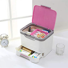 N/A Medicine Storage Box Doppio Strato Kit di Pronto Soccorso Box Cassetto di Emergenza Medicina Cabinet Verde