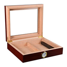 SHAO1 Cigar Humidor, Legno di Cedro Cigar Box Umidificatore Portatile Cigar Box Humidor può Contenere Circa 25 (259 * 221 * 66Mm),B