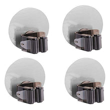 ZXCASDF Mop Appeso Manufatto Gancio Bagno Ripiano Antiscivolo Mop Appeso Impermeabile Forte Nessuna Traccia Nessuna Clip di Carta Clip Punch Mop Mensola Mop,Nero