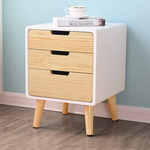 MMWYC Comodino Mobili Camera da Letto Moderna Multi-Funzione Semplice -3 Cassetti Solid graziosa Comodino Legno Comodino Governo di immagazzinaggio