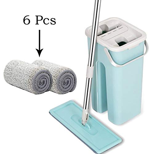 SSAYY Spray Mop Mop Rotativo per Estrusione Completamente Automatico per Uso Domestico Pulizia Magica A 180 Gradi Senza Lavaggio in Microfibra Set di Panno per Pulizia A Vapore