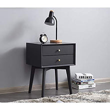 Comodino comodino in legno massiccio con cassettiera con forte capacità di cuscinetto per camera da letto, studio, ecc. (colore: A)