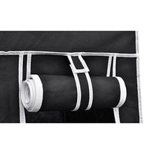 cangzhoushopping Armadio Guardaroba Pieghevole Nero 110 x 45 x 175 cm Arredamento Armadietti e portaoggetti Armadi