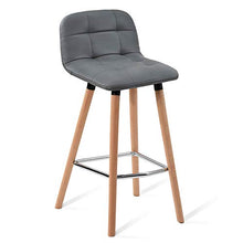 Autoshoppingcenter Sgabelli da Bar Sedia Schienale Similpelle Cucina Moderno con Gambe in Legno per Ristorante Bar Grigio