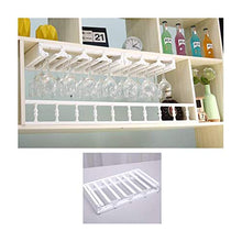 LXH-SH Cremagliera del Vino Nana Bianca in Legno Tazza del Vino Scaffale, Parete di Vetro Rack Storage Cucina stemwares Holder 58x25cm scaffali Vino contatore