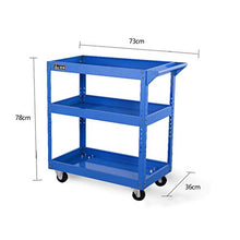 ChangDe Scaffale CHDE Carrello - Carrello di ricambi Multifunzione a 3 Strati Carrello Mobile di Riparazione per Auto Carrello degli Attrezzi (Color : Blue, Size : 73 * 36 * 78cm)