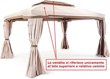 MLI Telo Ecru Caffèlatte 400 gr Copetura Gazebo 3x4 Ricambio Impermeabile M0535 Doppia Balza Camino Antivento Ribalta Antipioggia Top Tetto Cipro Rinforzato in PU Nuovo