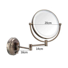 Specchi per Montaggio a Parete 3X Interruttore dimmer ingrandente Hotel Bagno da Barba Specchio cosmetico Specchi da Parete con Bracci Pieghevoli Doppi